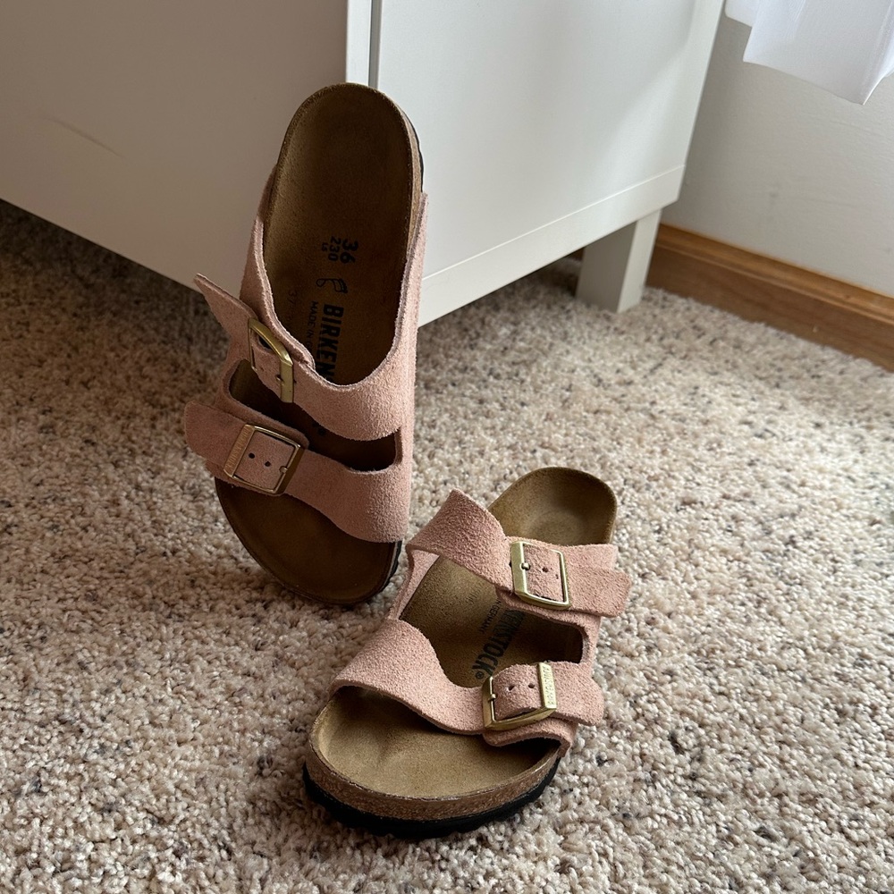 Pink Birkenstock Arizona Sandals